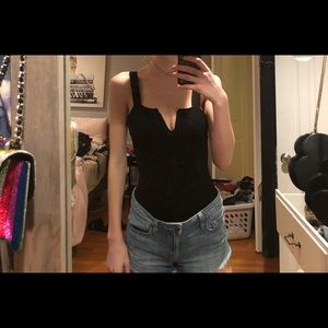 black bodysuit